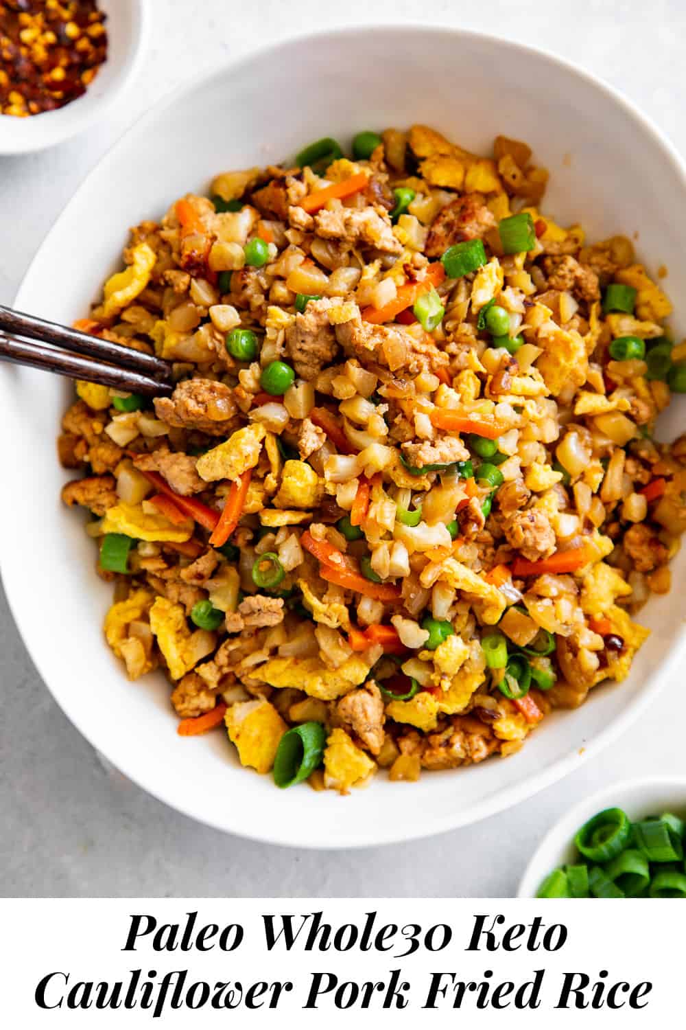 Cauliflower Pork Fried Rice {Keto, Whole30} - The Paleo Running Momma