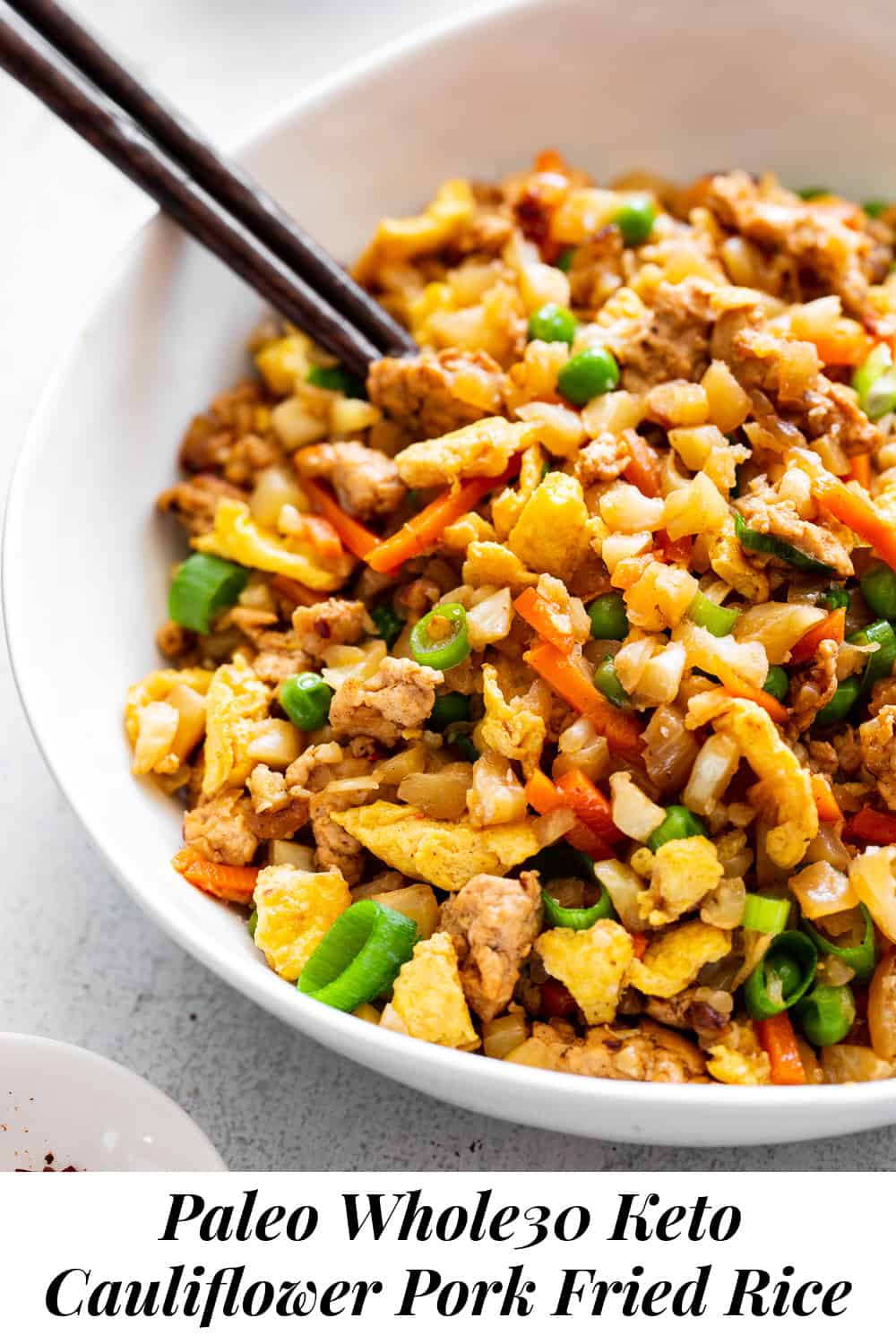 Cauliflower Pork Fried Rice {Keto, Whole30} - The Paleo Running Momma