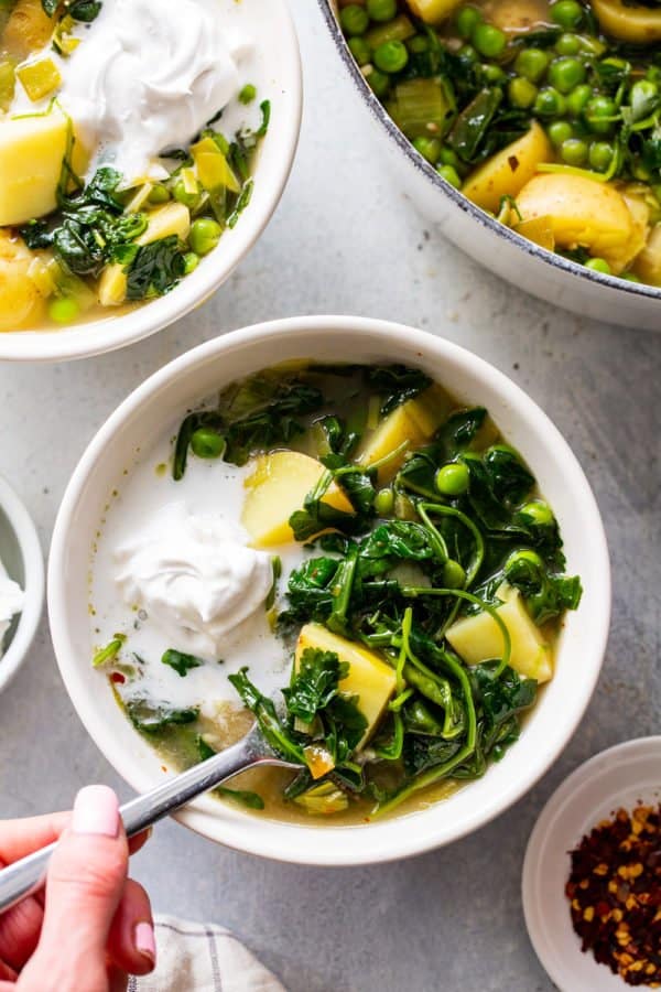 Simple Spring Greens Soup {Paleo, Whole30, Vegan}