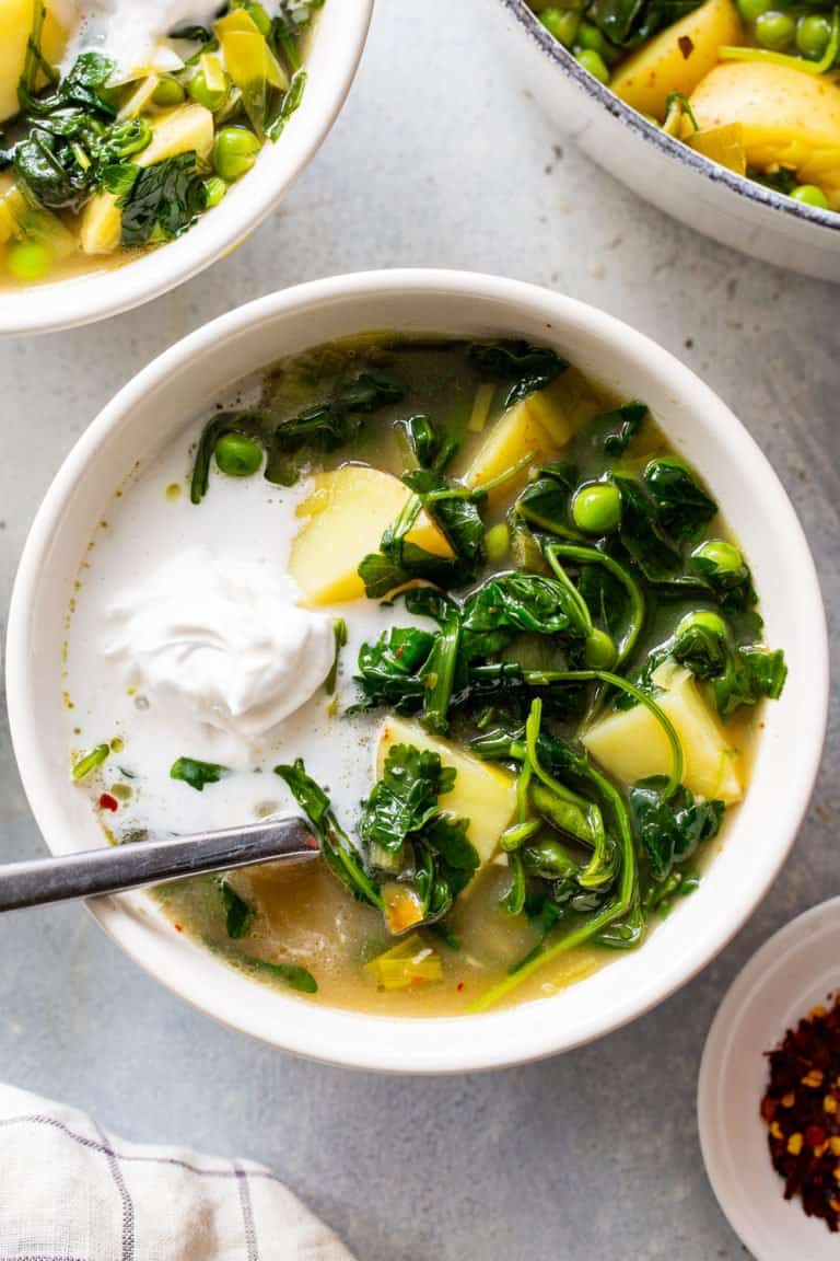 Simple Spring Greens Soup {Paleo, Whole30, Vegan}