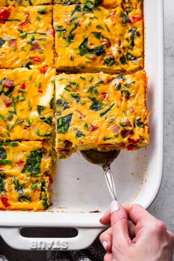 Ham and Veggie Breakfast Casserole {Paleo, Whole30 Option}