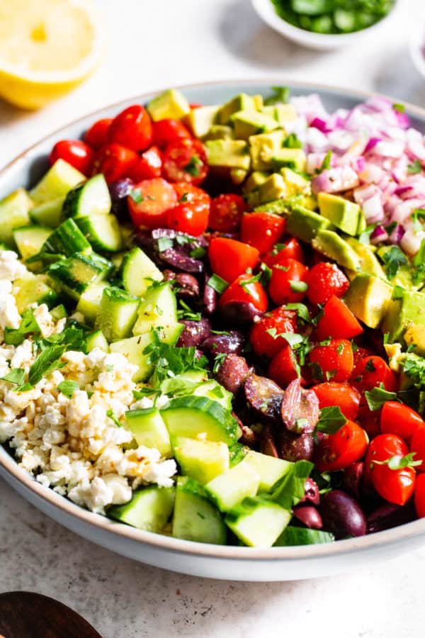 Mediterranean Chopped Salad {Paleo, Vegan}