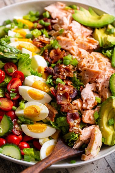 Salmon Cobb Salad {Whole30, Keto} The Paleo Running Momma