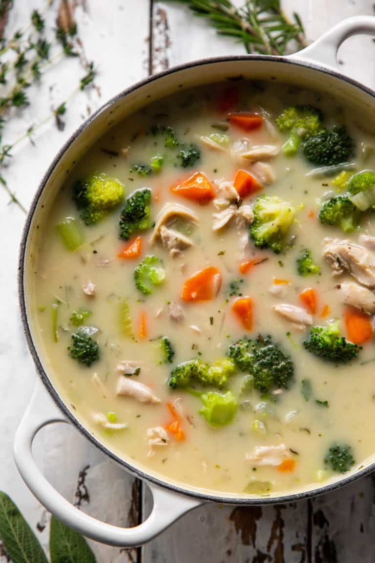 Creamy Chicken and Broccoli Soup {Paleo, Whole30}