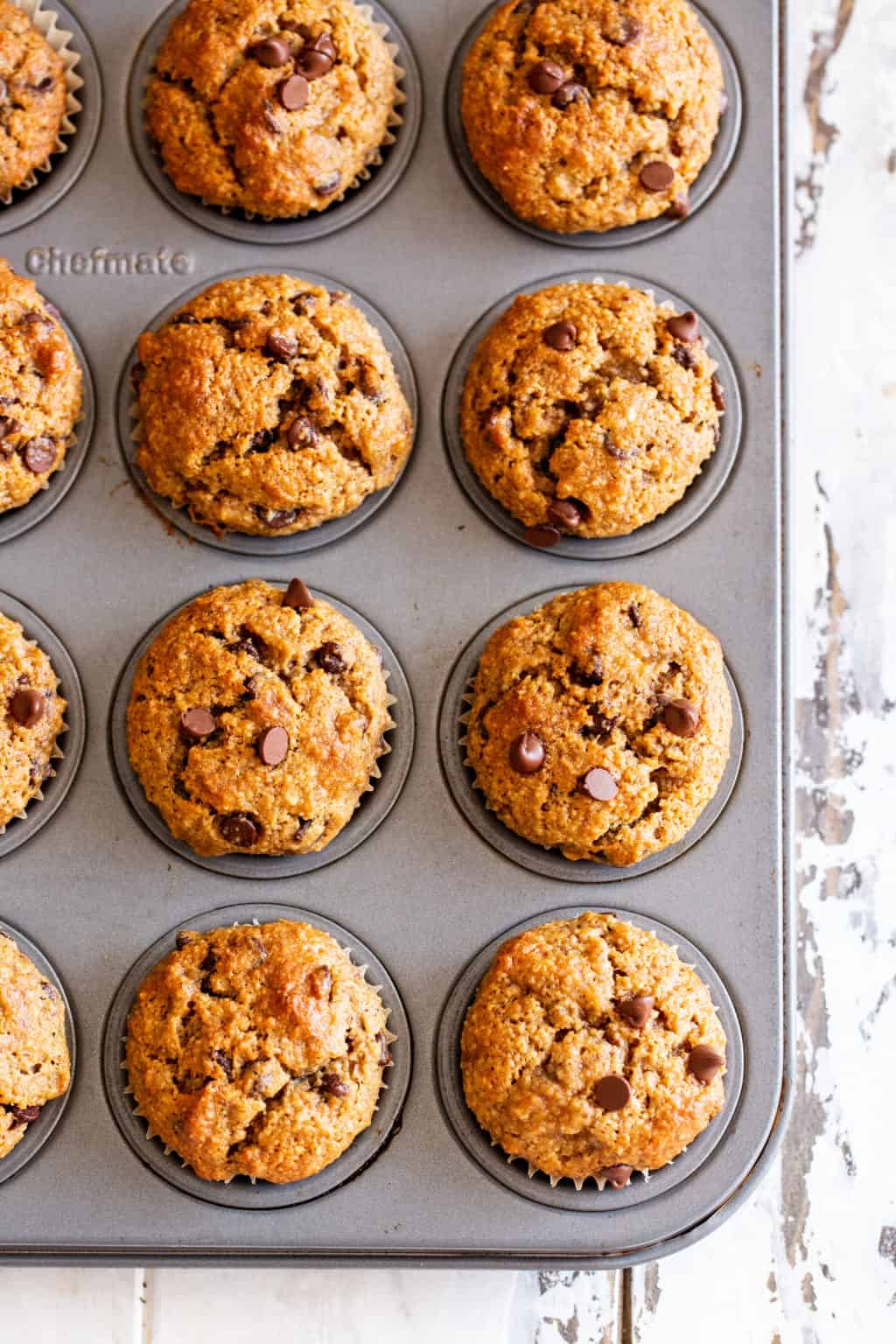 Mini Banana Muffins with Chocolate Chips {Paleo}